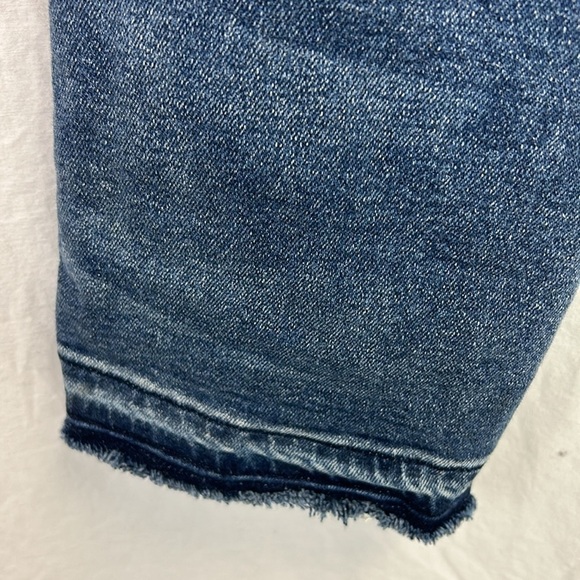 Pilcro by Anthropologie Cigarette High Rise Distressed Blue Jeans 32T EUC - Picture 7 of 14